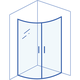 Semicircular shower enclosures